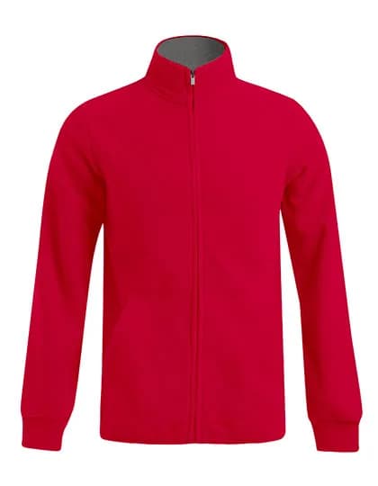 Men´s Double Fleece Jacket - Red/Light Grey (Solid)