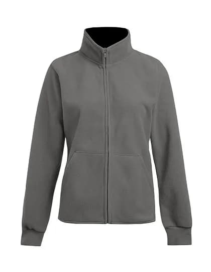Women´s Double Fleece Jacket - Light Grey (Solid)/Black