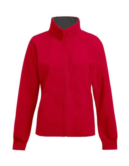Women´s Double Fleece Jacket - Red/Light Grey (Solid)
