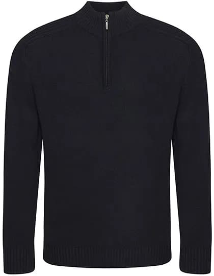 Wakhan 1/4 Zip Sustainable Sweater - Black