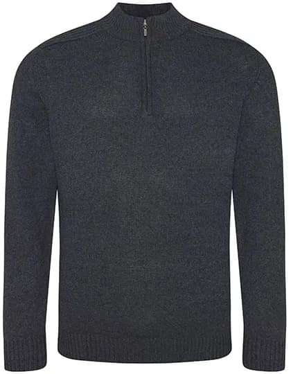 Wakhan 1/4 Zip Sustainable Sweater - Charcoal