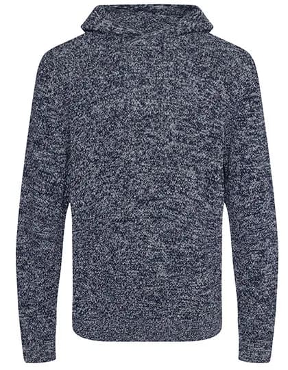 Iguazu Sustainable Knitted Hoodie - Navy/Heather Grey