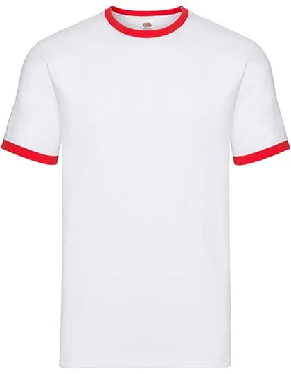 Ringer Tee - White/Red