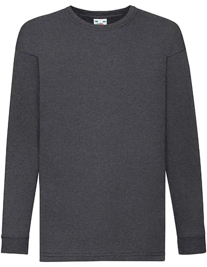 Kids´ Valueweight Long Sleeve T - Dark Grey Heather
