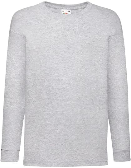 Kids´ Valueweight Long Sleeve T - Heather Grey
