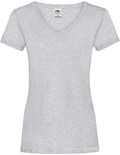 Ladies´ Valueweight V Neck T - Heather Grey