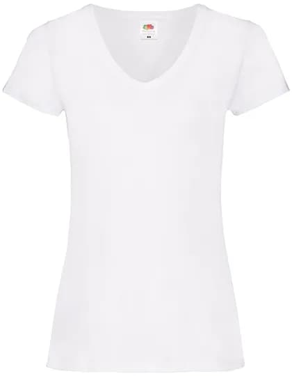 Ladies´ Valueweight V Neck T - White