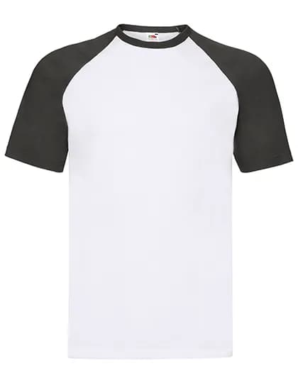Short Sleeve Baseball T - White/Black