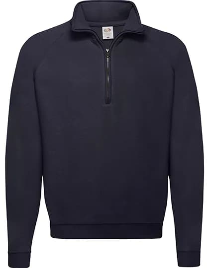 Classic Zip Neck Sweat - Deep Navy
