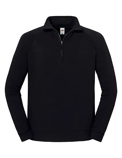 Iconic Premium Zip Neck Sweat - Black