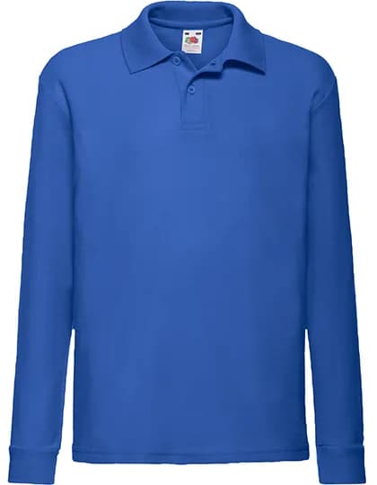 Kids´ Long Sleeve 65/35 Polo - Royal Blue