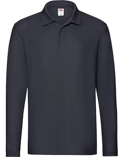 Premium Long Sleeve Polo - Deep Navy