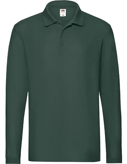 Premium Long Sleeve Polo - Forest Green