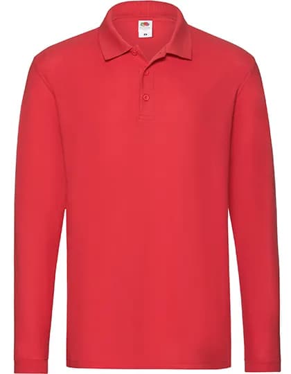 Premium Long Sleeve Polo - Red