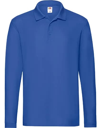 Premium Long Sleeve Polo - Royal Blue