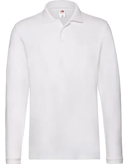 Premium Long Sleeve Polo - White