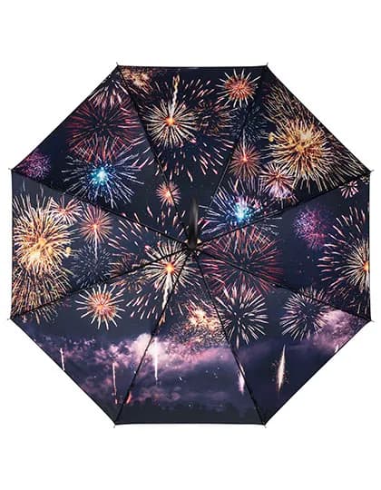 AC-Stockschirm FARE® Impressions - Black/Fireworks