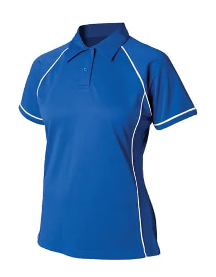 Ladies´ Piped Performance Polo - Royal/White