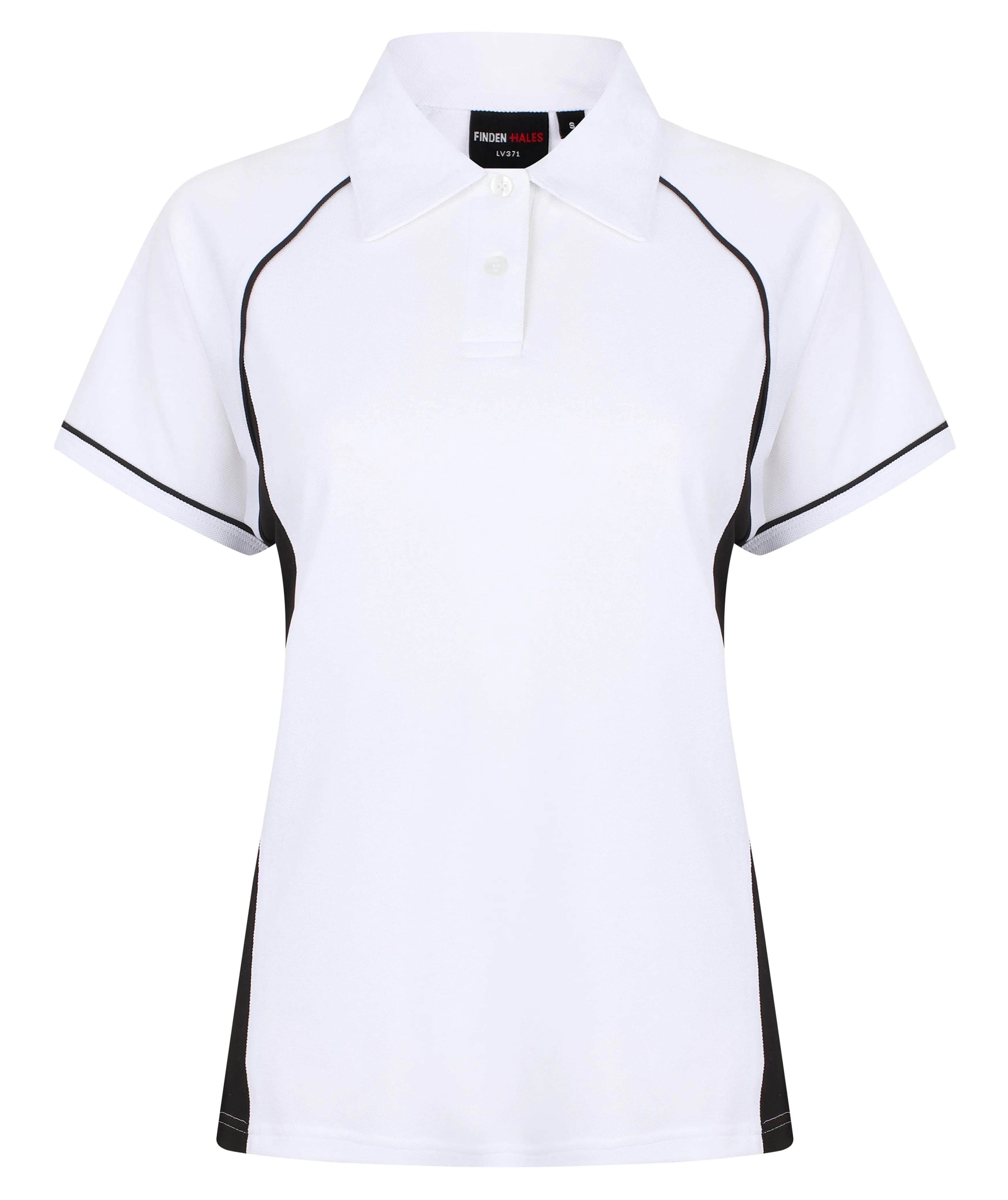 Ladies´ Piped Performance Polo - White/Black/Black