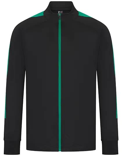 Adults Knitted Tracksuit Top - Black/Emerald