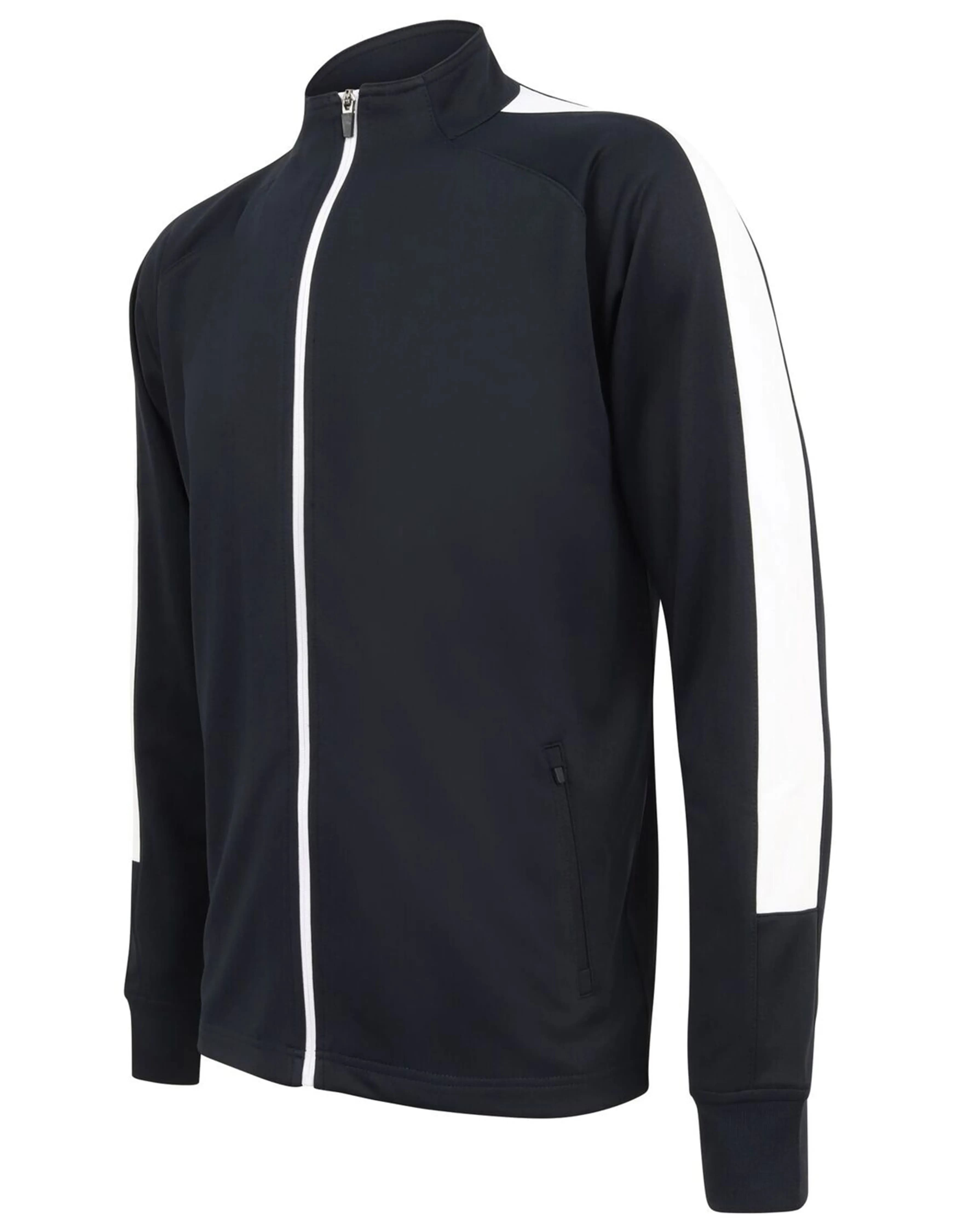 Adults Knitted Tracksuit Top - Navy/White