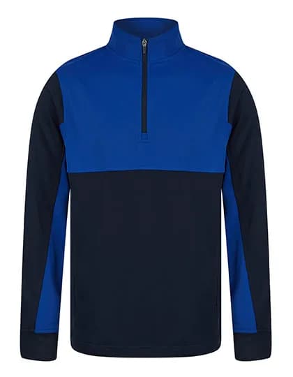 Adults 1/4 Zip Tracksuit Top - Navy/Royal