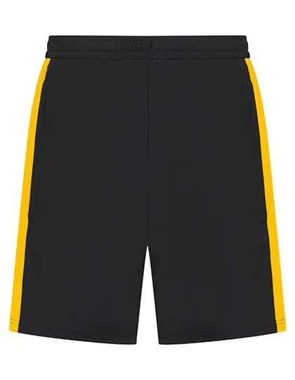 Adults Knitted Shorts With Zip Pockets - Black/Gold