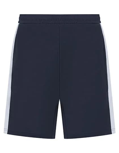 Adults Knitted Shorts With Zip Pockets - Navy/White