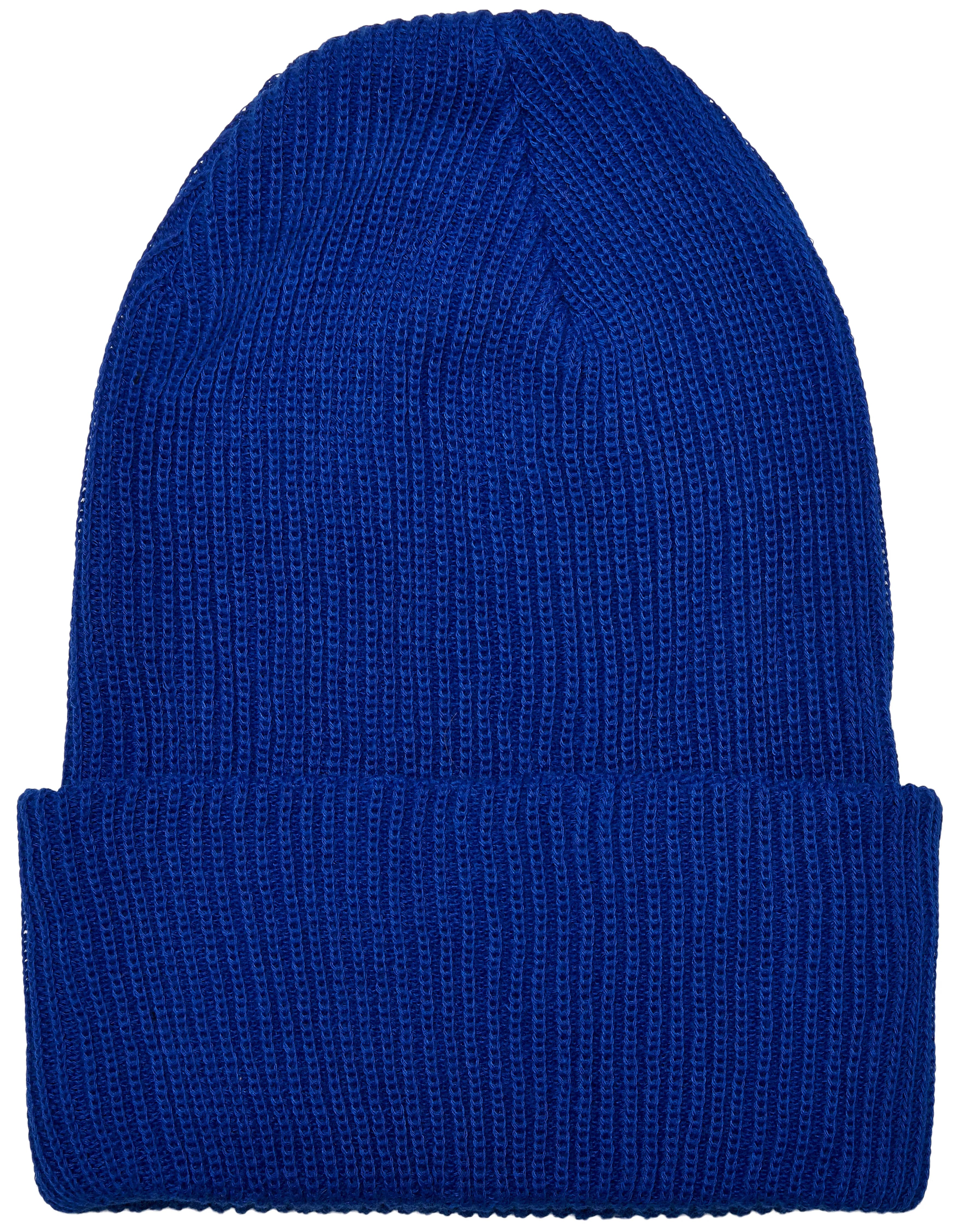 Recycled Yarn Ribbed Knit Beanie - Royal