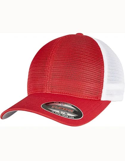 Flexfit 360 Omnimesh Cap 2-Tone - Red/White