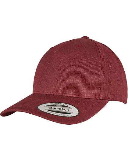 YP Classics 5-Panel Premium Curved Visor Snapback Cap - Maroon
