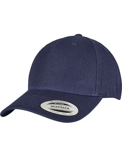 YP Classics 5-Panel Premium Curved Visor Snapback Cap - Navy