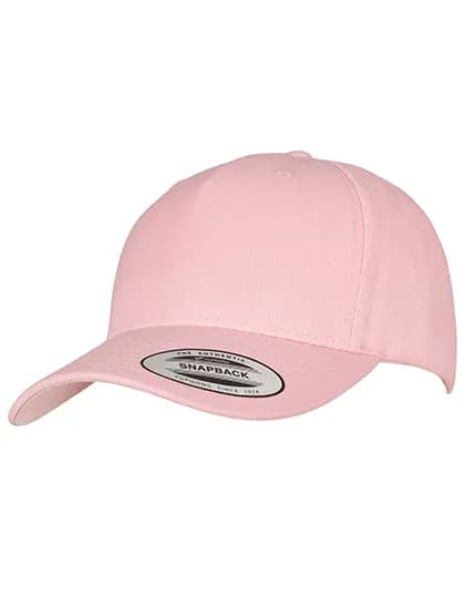 YP Classics 5-Panel Premium Curved Visor Snapback Cap - Prism Pink