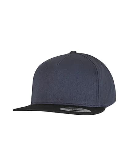 Classic 5 Panel Snapback - Navy/Black