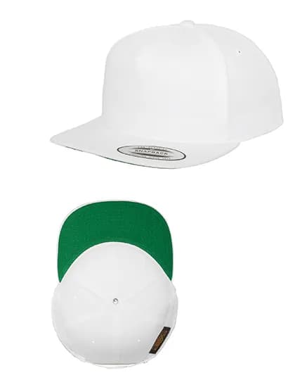 Classic 5 Panel Snapback - White