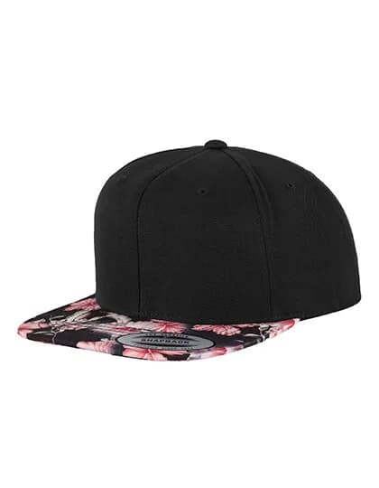 Floral Snapback - Black/Red (Floral)