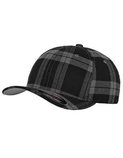 Flexfit Tartan Plaid Cap - Black/Grey