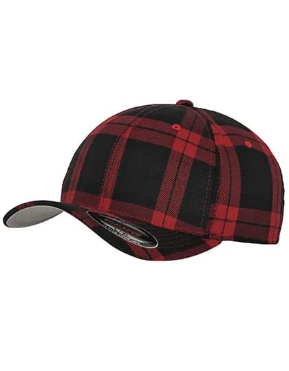 Flexfit Tartan Plaid Cap - Black/Red