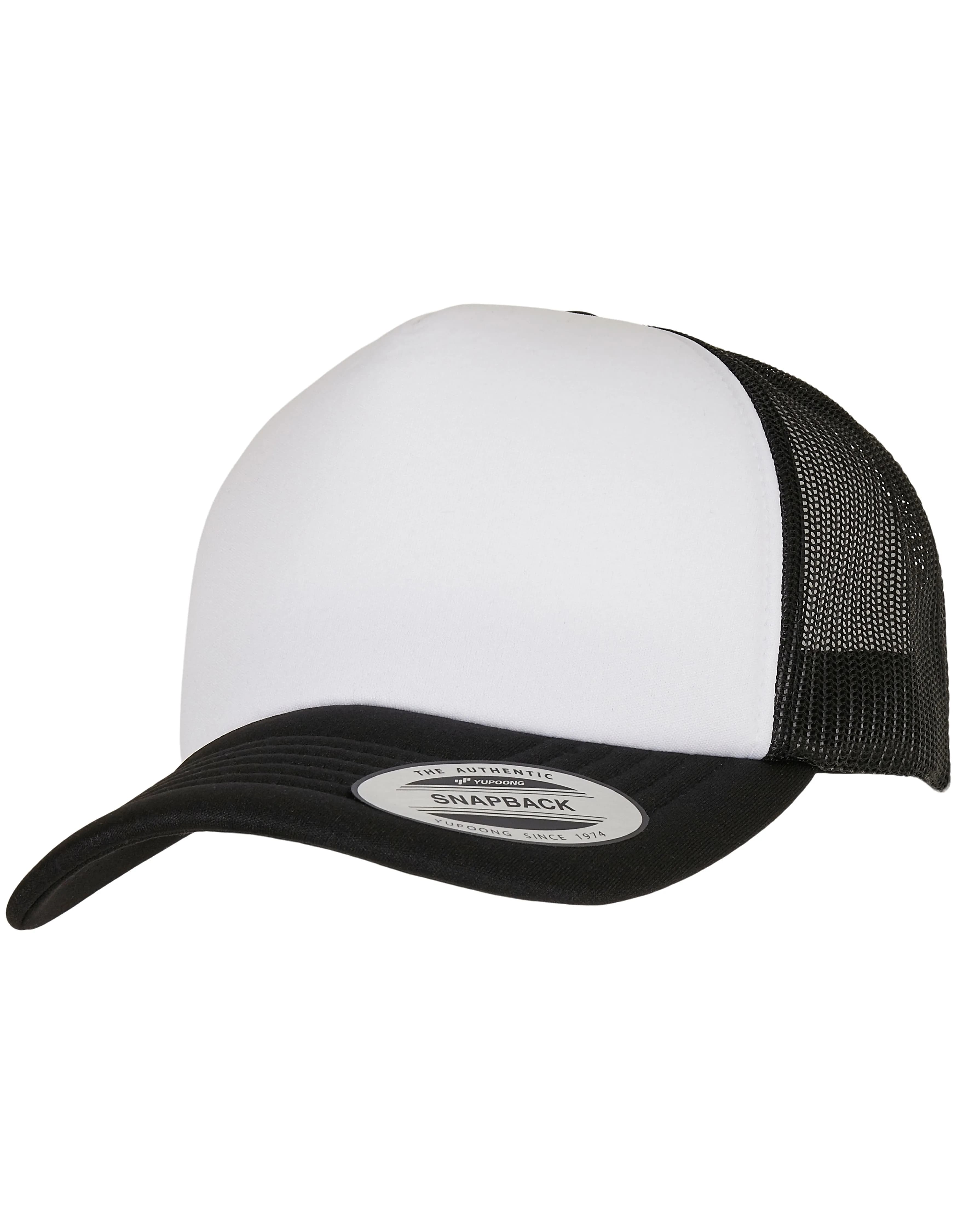YP Classics® Curved Foam Trucker Cap - Black/White/Black