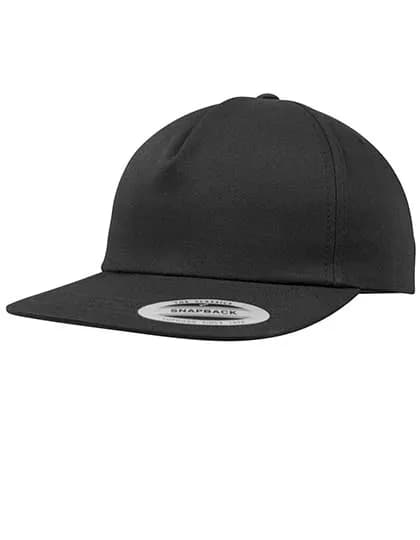 Unstructured 5-Panel Snapback - Black