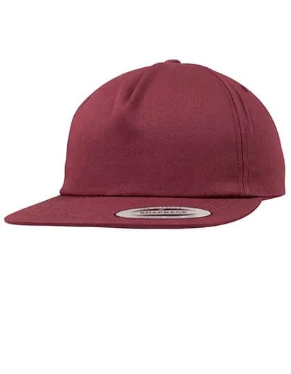 Unstructured 5-Panel Snapback - Maroon