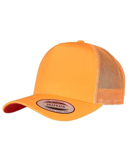 Neon Retro Trucker Cap - Neon Orange