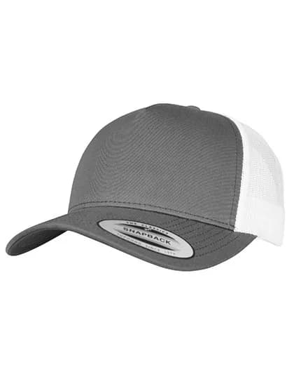 5-Panel Retro Trucker 2-Tone Cap - Charcoal/White