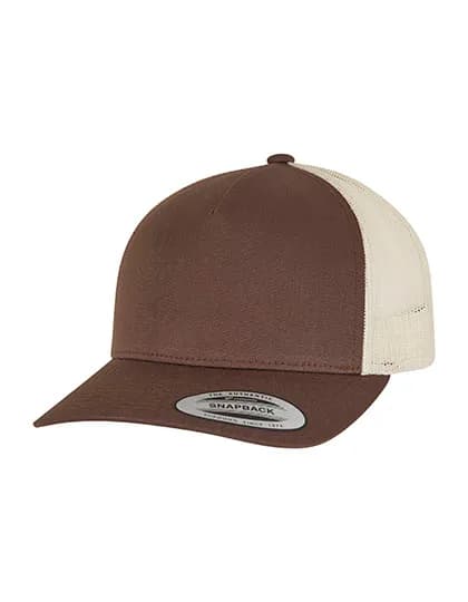 5-Panel Retro Trucker 2-Tone Cap - Mustang/Beige