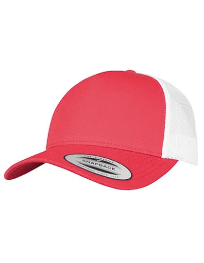 5-Panel Retro Trucker 2-Tone Cap - Red/White