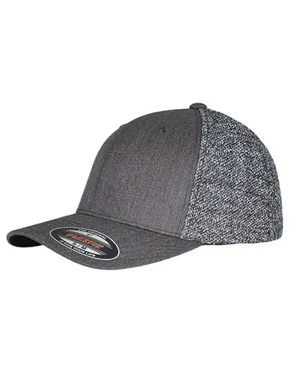 Flexfit Trucker Melange Mesh Cap - Black/Grey Melange