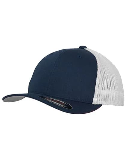 Flexfit Mesh Trucker 2-Tone Cap - Navy/White