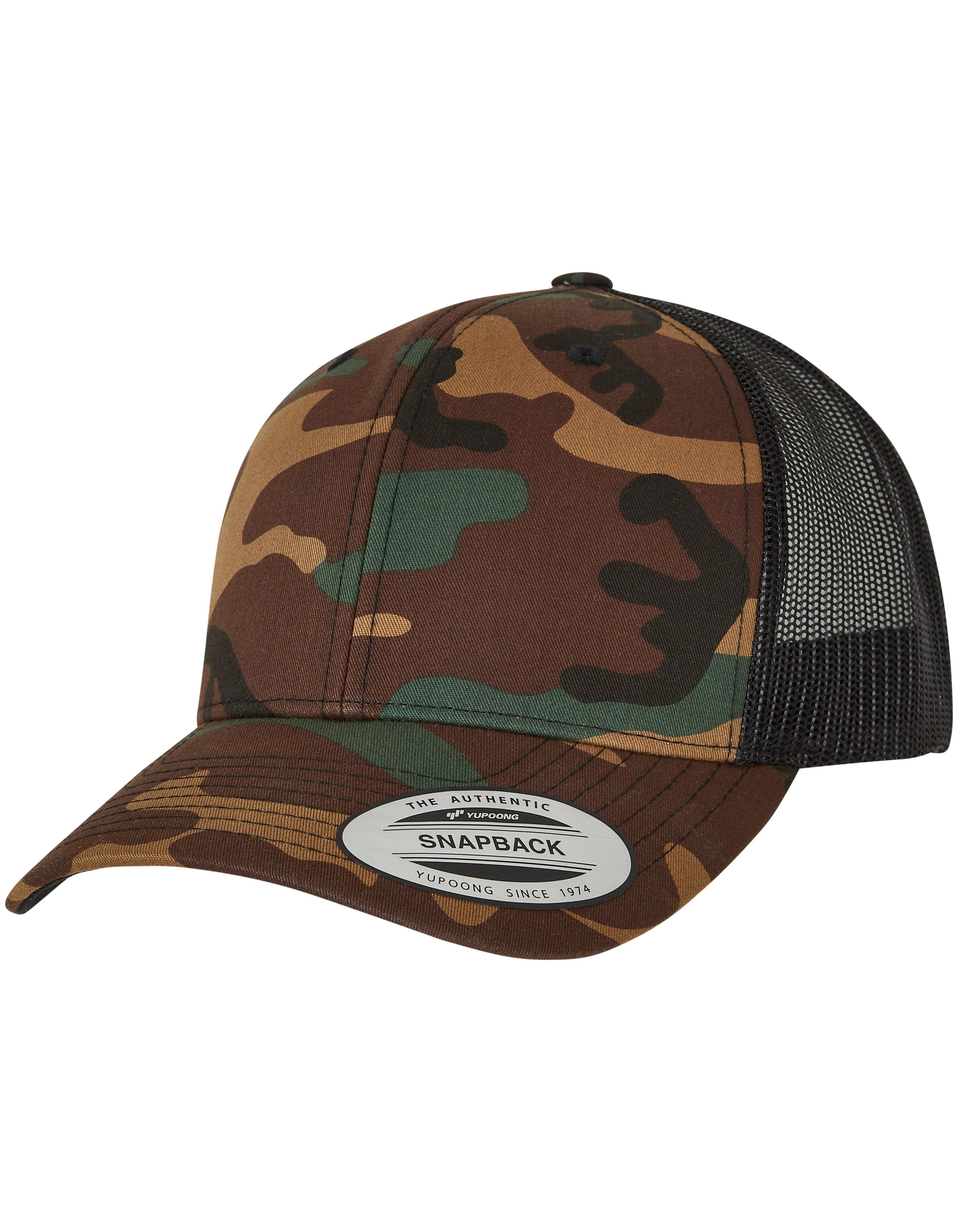 Retro Trucker Camo Cap - Camo/Black