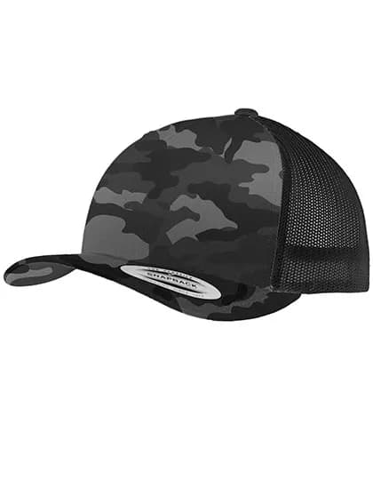Camo Trucker Cap - Dark Camo/Black