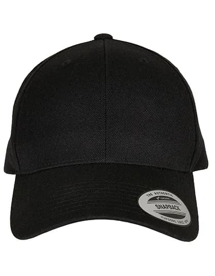Premium Curved Visor Snapback Cap - Black